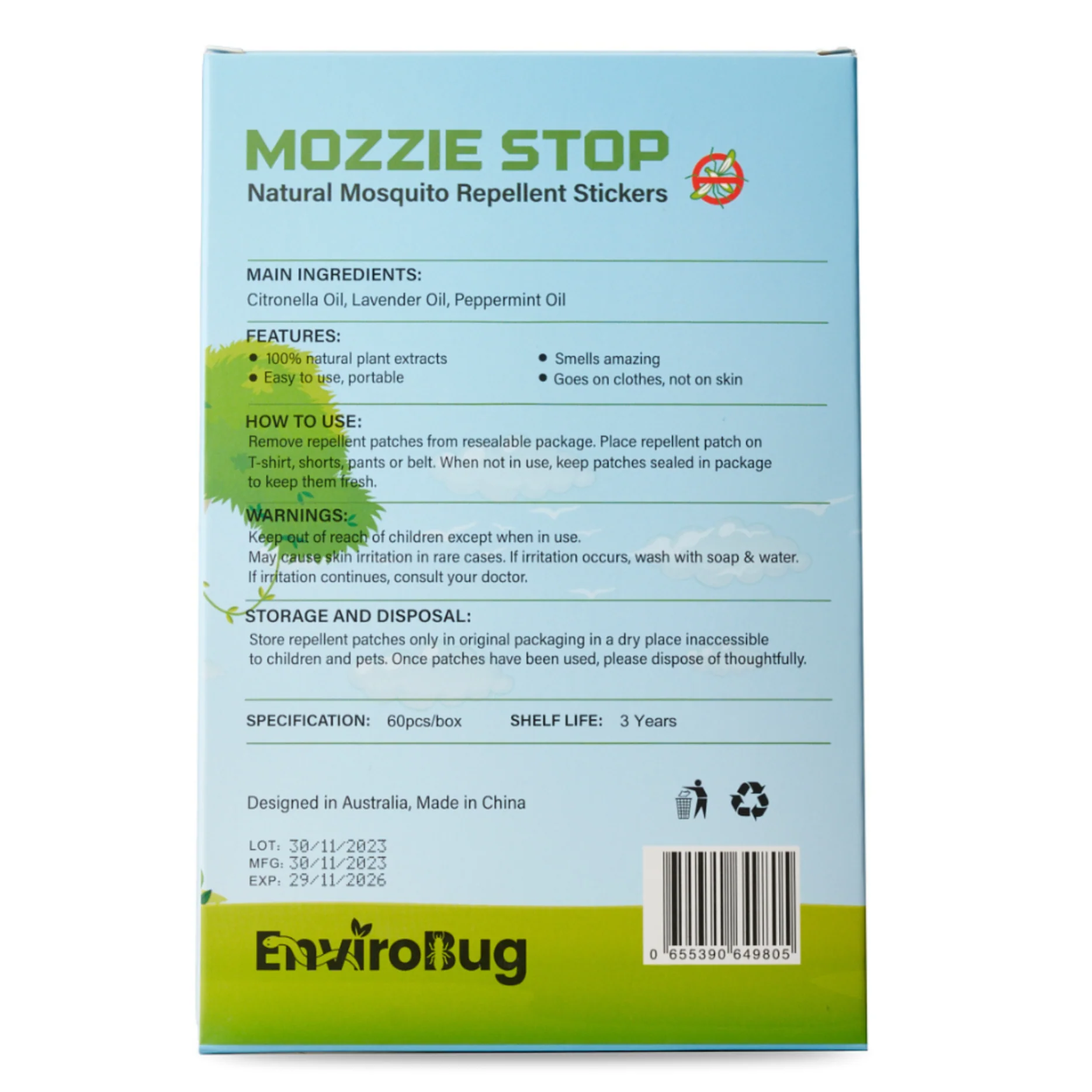 Mozzie Stop: Natural Mosquito Patches (60 Pack) - Image 13