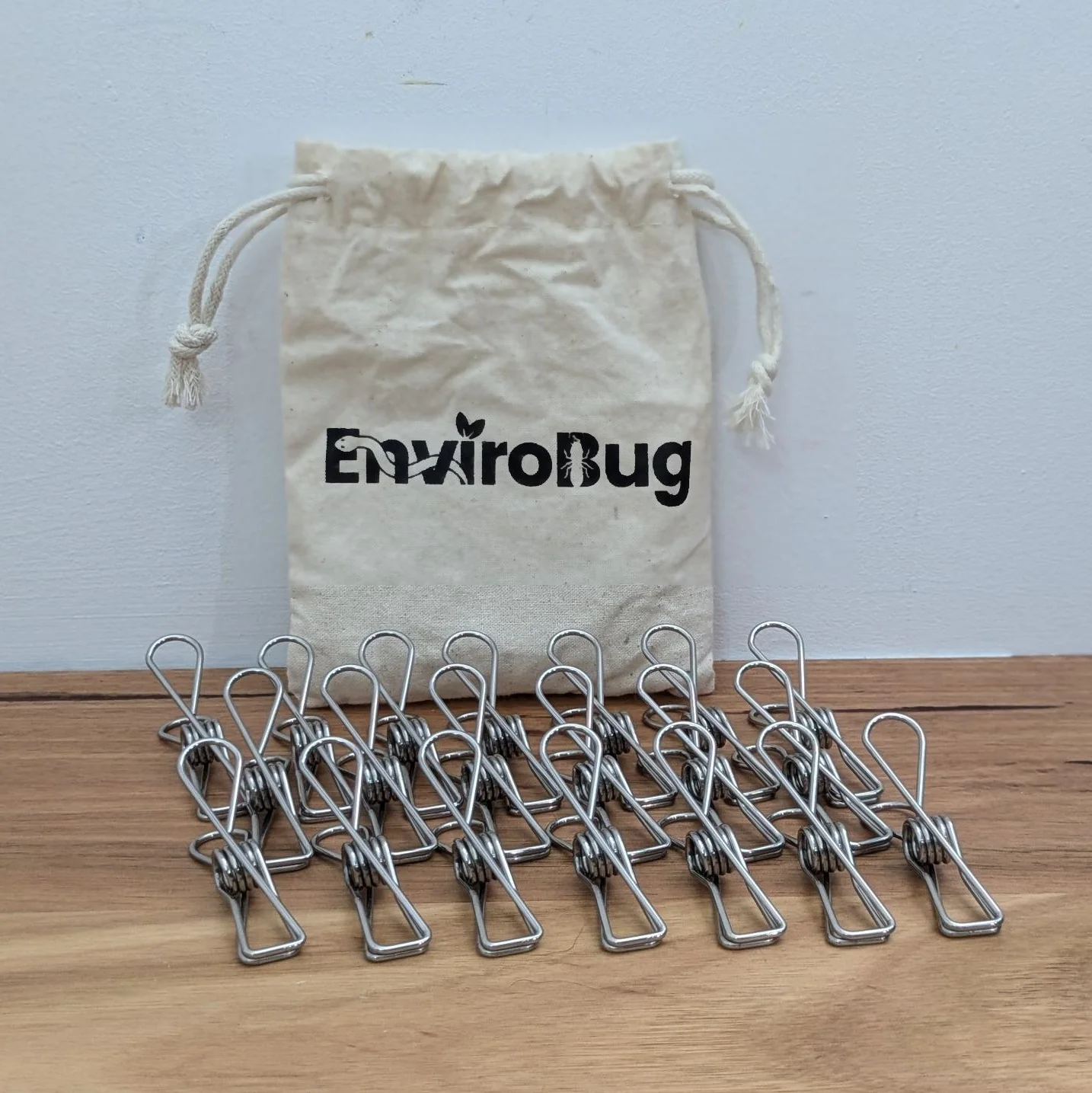 EnviroBug Eco-Friendly Stainless Steel Pegs (Bag of 20) - Image 3